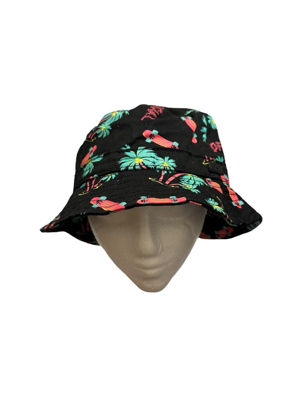 Official Crown of Laurel Palm Tree Beach Skateboard Print Bucket Hat S/M